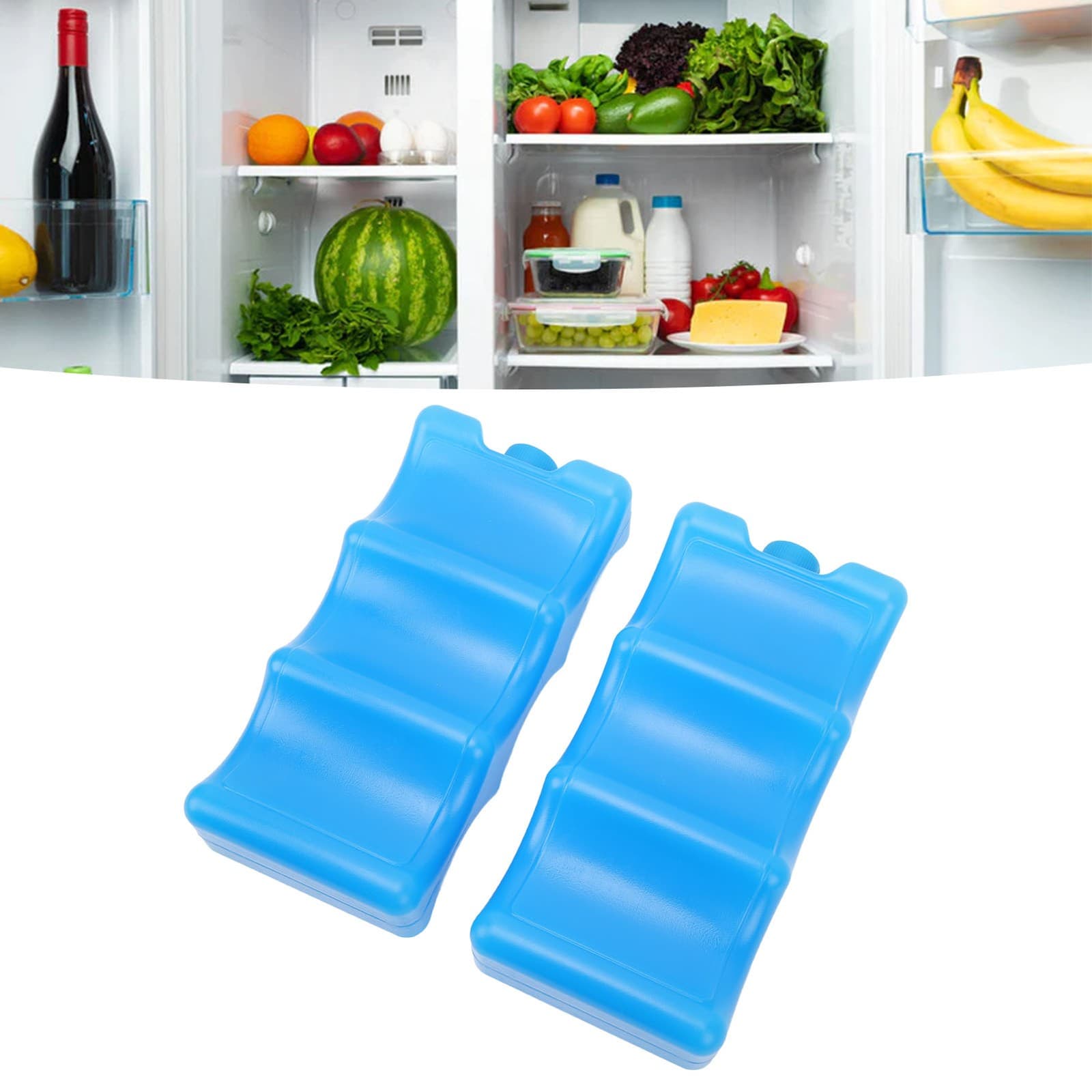 2x Breastmilk Ice Pack Contoured Shape Blue Reusable Ice Box For Breastmilk HOT view 2