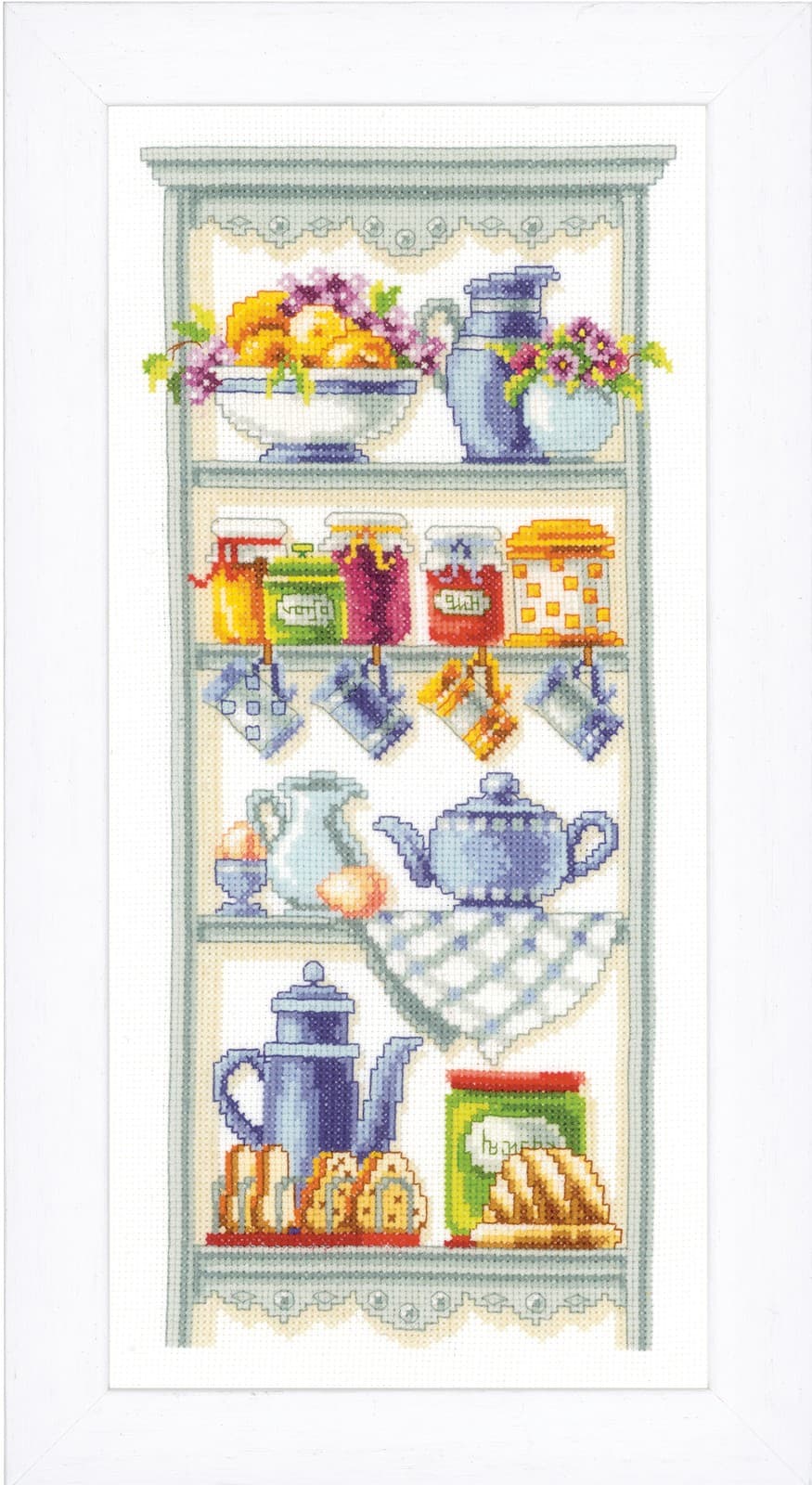 Vervaco Kitchen Shelf Counted Cross Stitch Kit