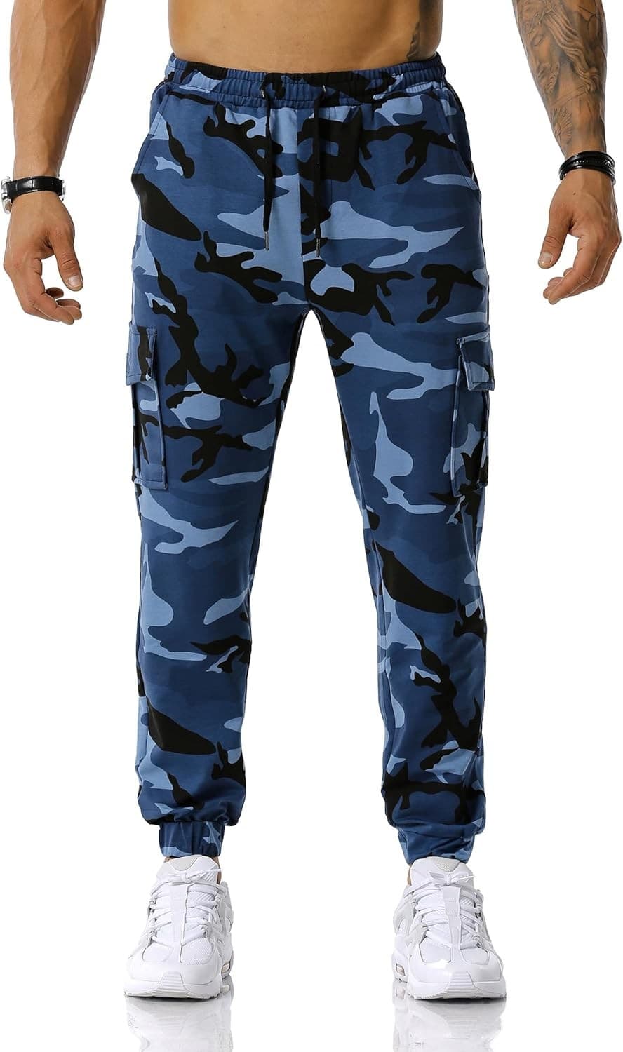 Camouflage Tracksuit Bottoms Men Camo Jogging Trousers Cargo Joggers Pants Mult view 2