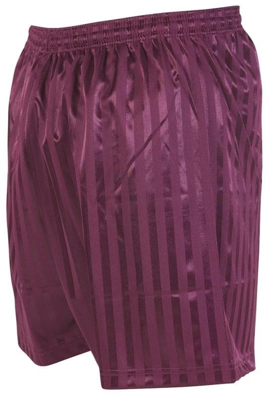 Precision Striped Continental Football Shorts Adult S 30-32\" Maroon S 30-32\" Mar