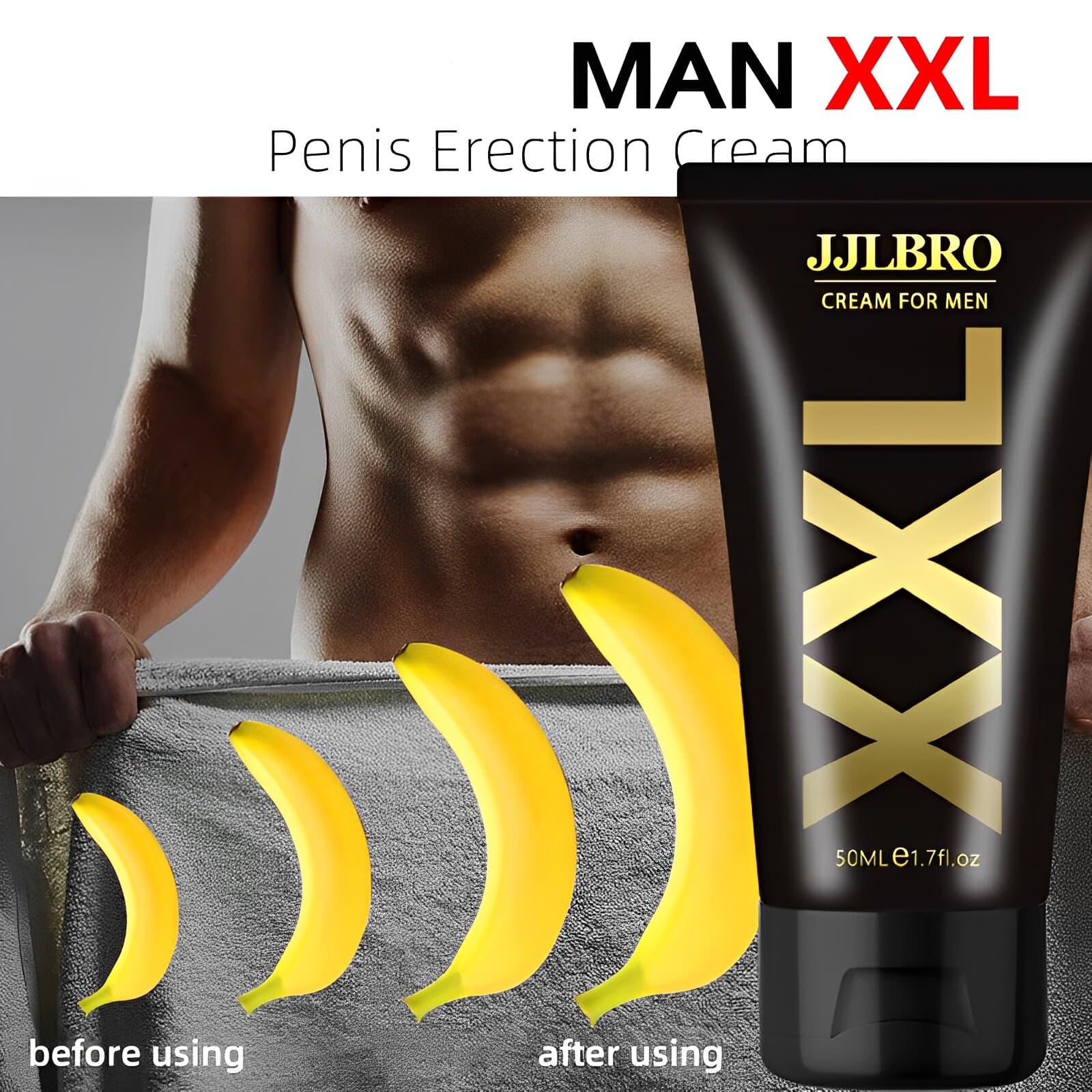 XXL Male Enlargement Cream 50ml | Growth Gel Oil Massage for Bigger Size Best view 2