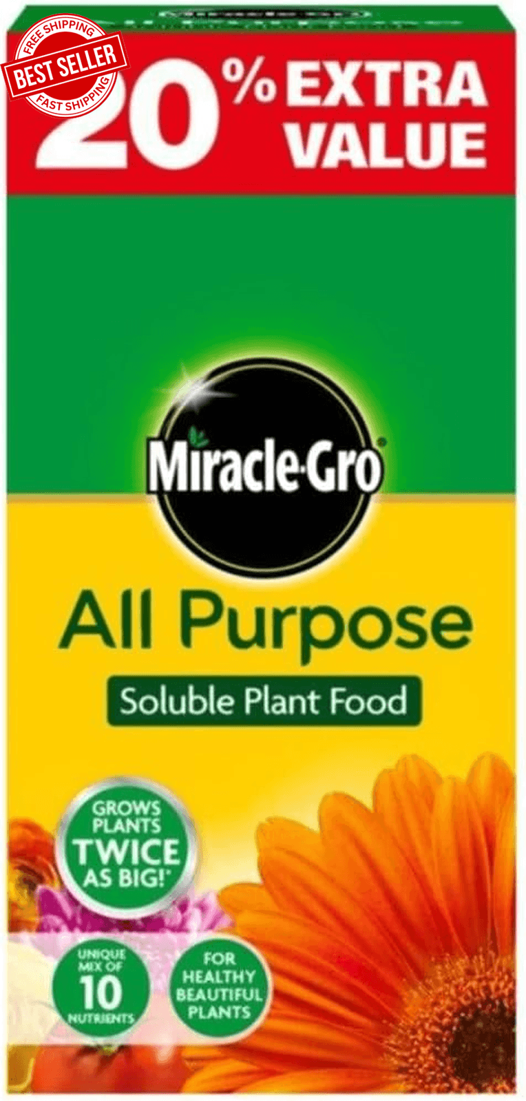 Miracle Gro All Purpose Soluble Plant Food 1kg+20% Extra Garden Fertiliser Boost