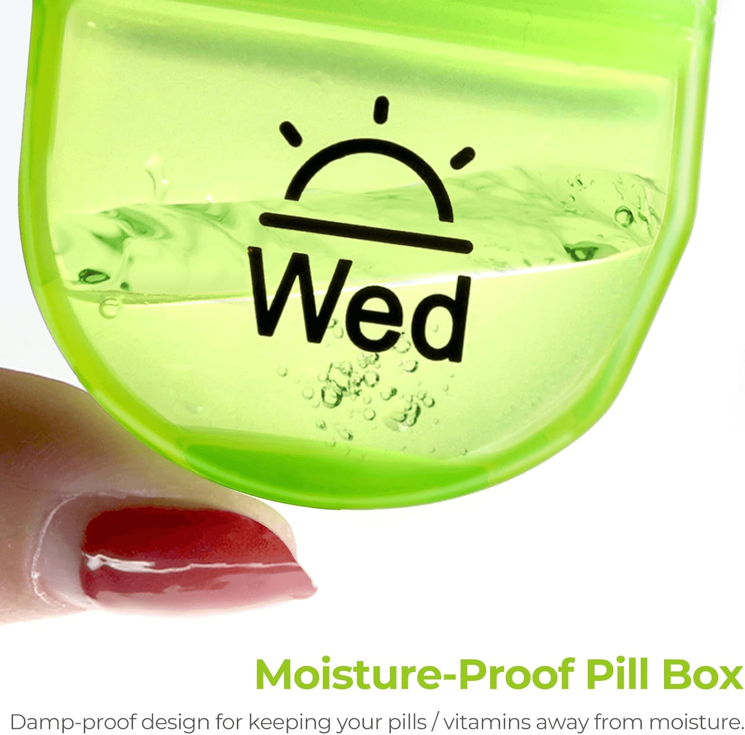 AUVON Pill Box Organiser| Travel Pill Boxes 7 Day 2 Times a Day with 7 Colorful view 2