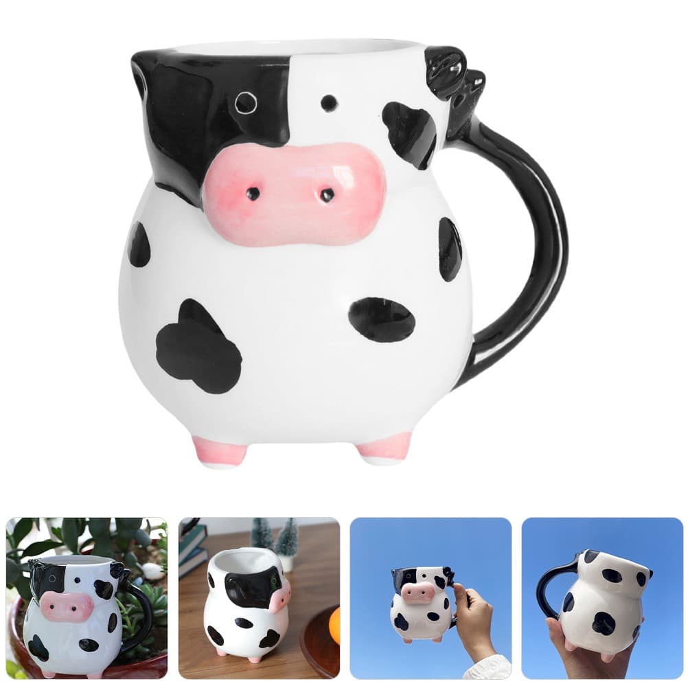 Cow Tea Kettle Cute Planter Animal Ceramic Flower Pots Cat Coffee Mug