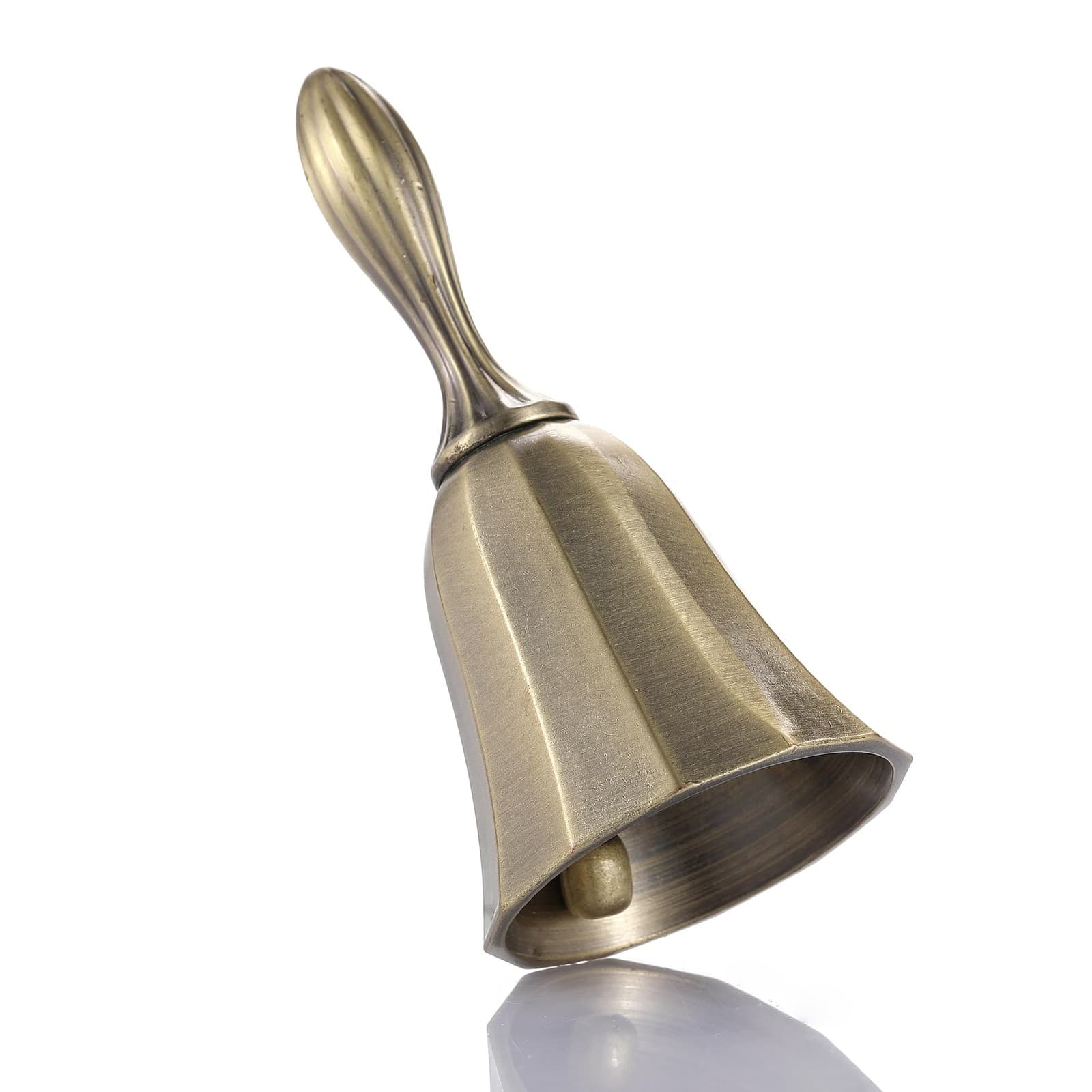 Homelavie Super Loud Solid Brass Hand Call Bell for Ringing at Wedding Hand