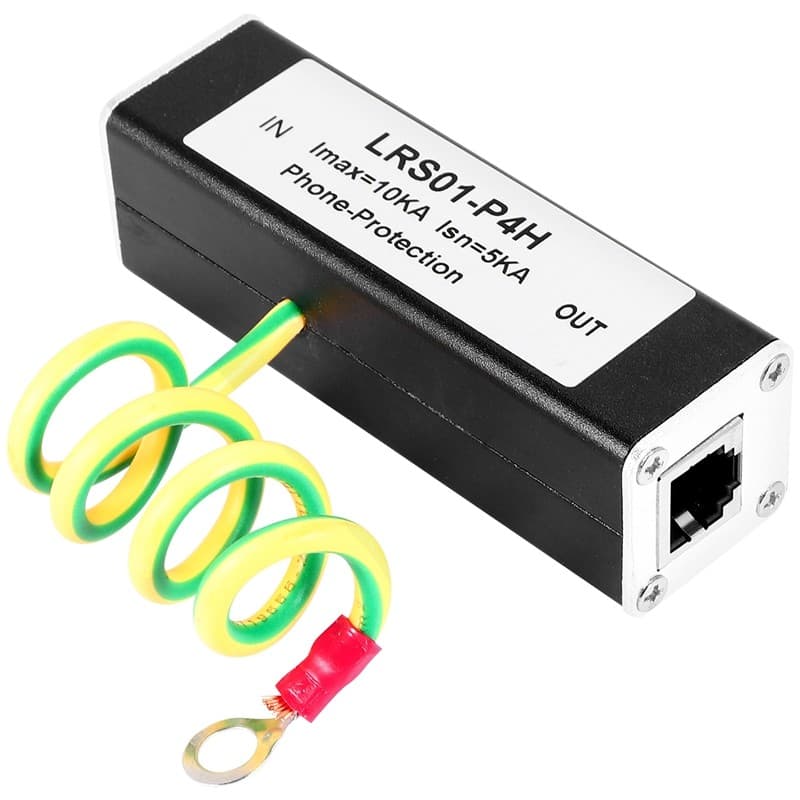Telephone Fax  Protector Thunder Arrestor RJ11 Kl01-P4H Black RJ11 ADSL O8T7