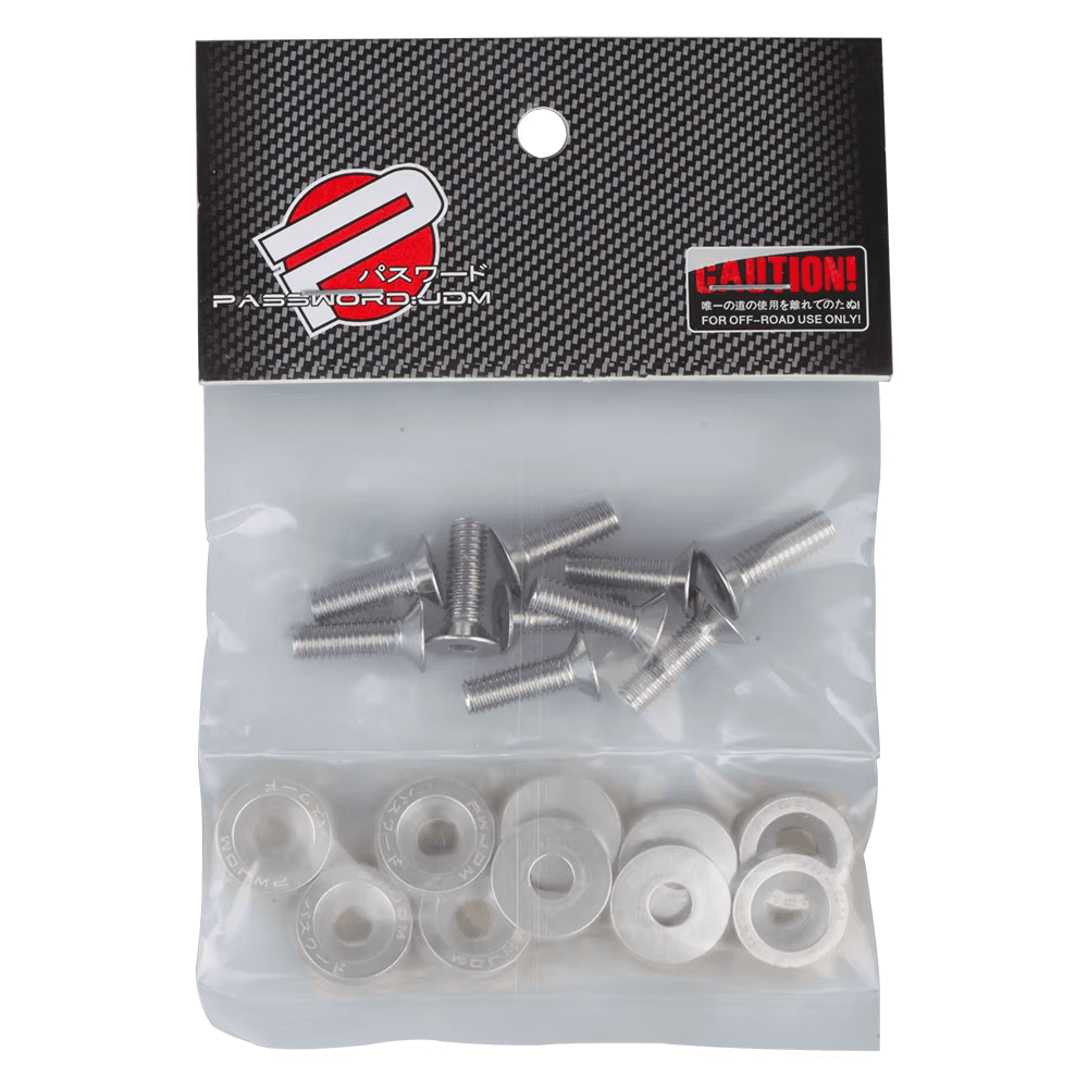 10PCS M6 Car Fender Washer Bolts JDM Sticker License Plate Auto Accessories