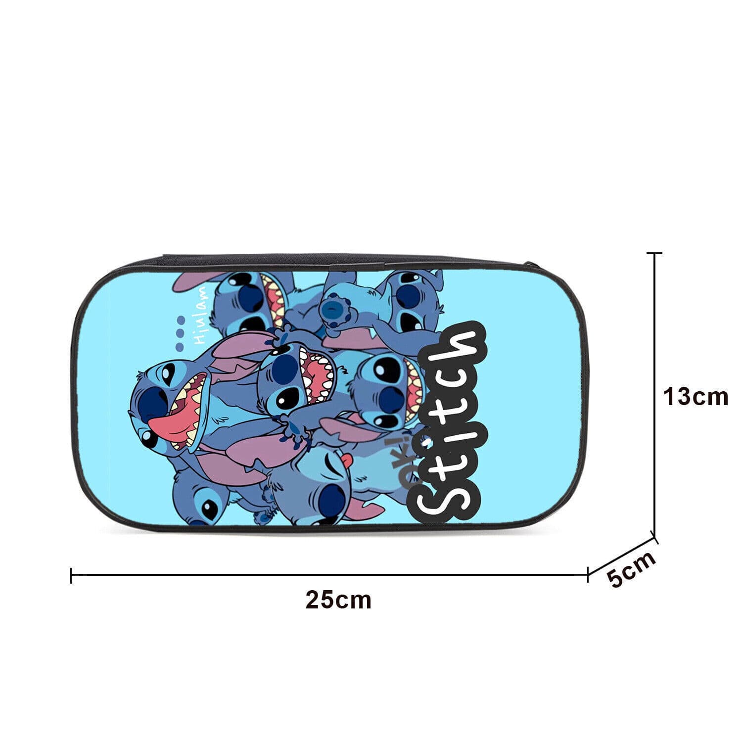 Kids Lilo Stitch Pencil Pen Case Zip Student Make Up Stationery Bag Xmas Gifts