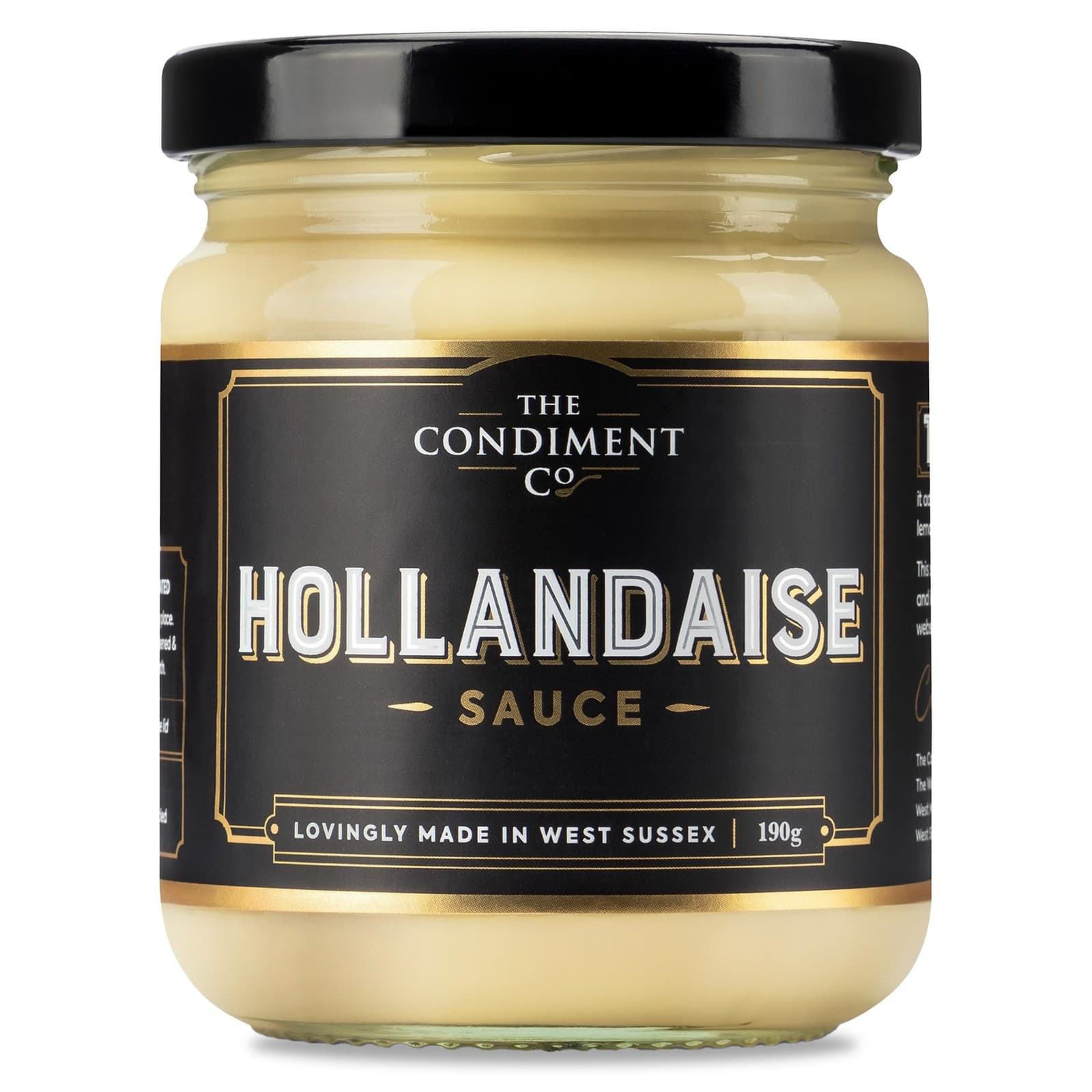 The Condiment Company Hollandaise Sauce Gluten Free and Buttery with Lemon Smooth