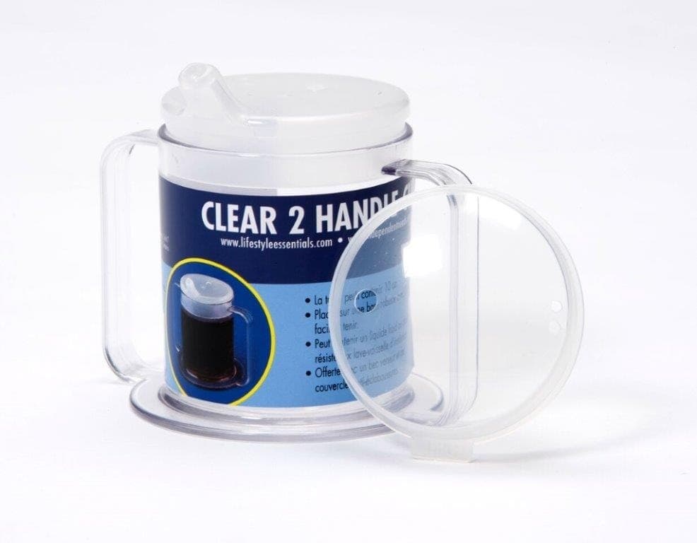 Twin Handled Cup 10oz of Hot/Cold Drink. Sturdy Base Arthritis/Stroke/Parkinsons