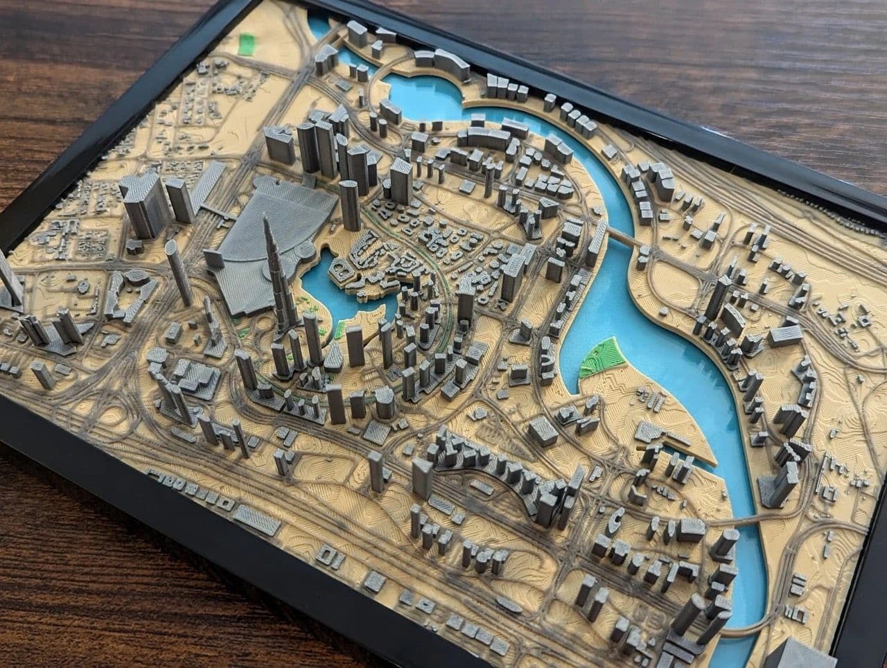 City Series 3D Photo Frame Miniature World 3D Printing Miniature City 7-inch