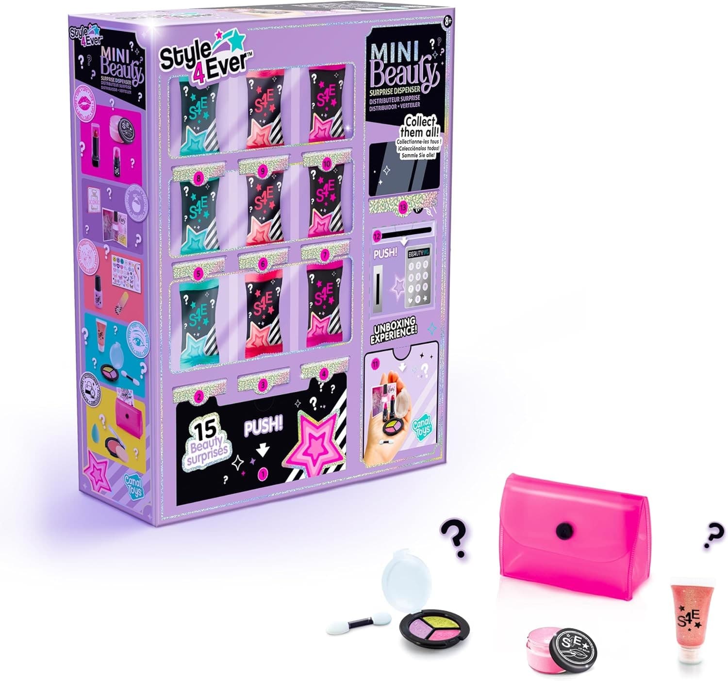 Style 4 Ever Mini Beauty Surprise Dispenser – Mystery Unboxing Toy for Kids A