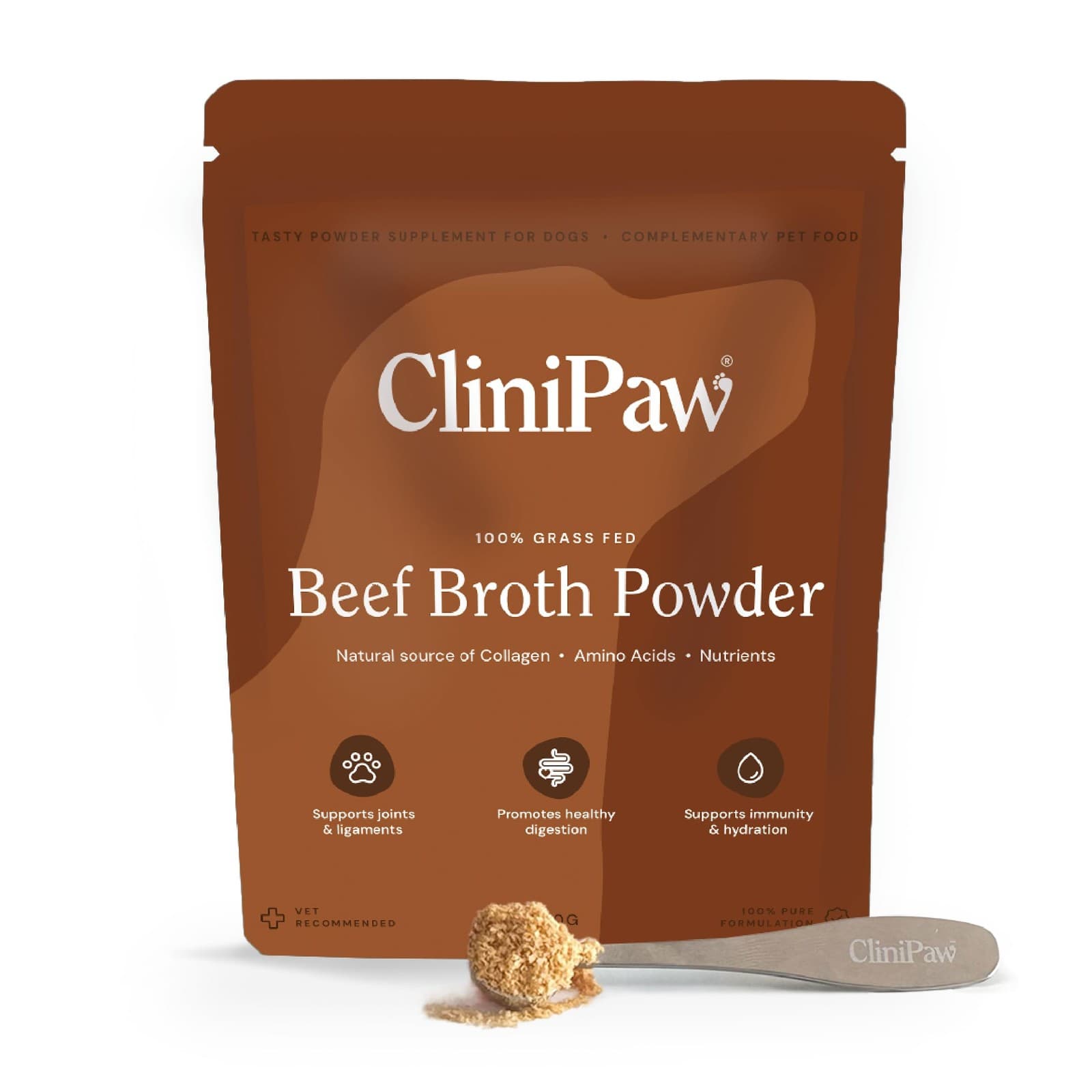 Beef Bone Broth Powder for Dogs 100% Grass Fed rich in collagen and nutrients