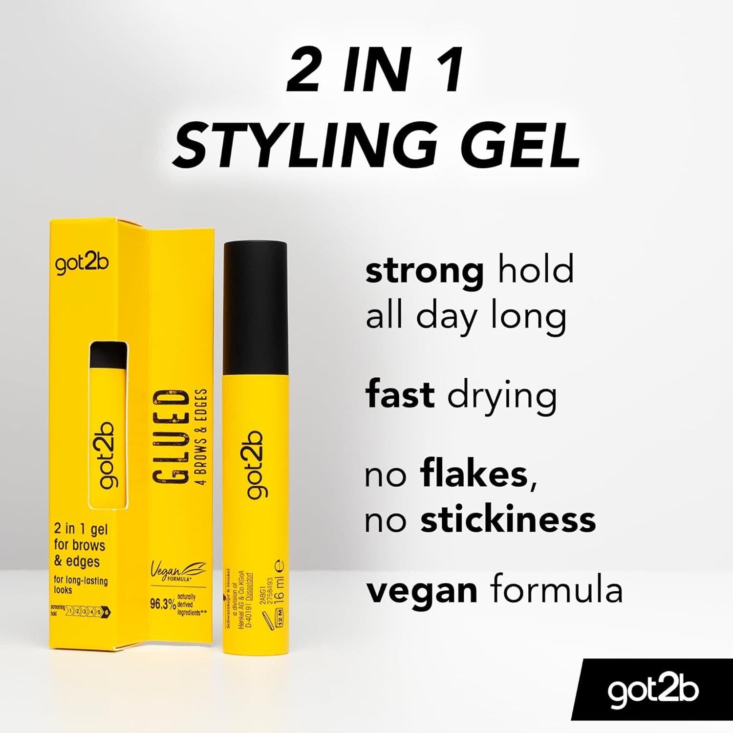 got2b Glued 4 Brows and Edges 2 in 1 Styling Gel 16ml view 2