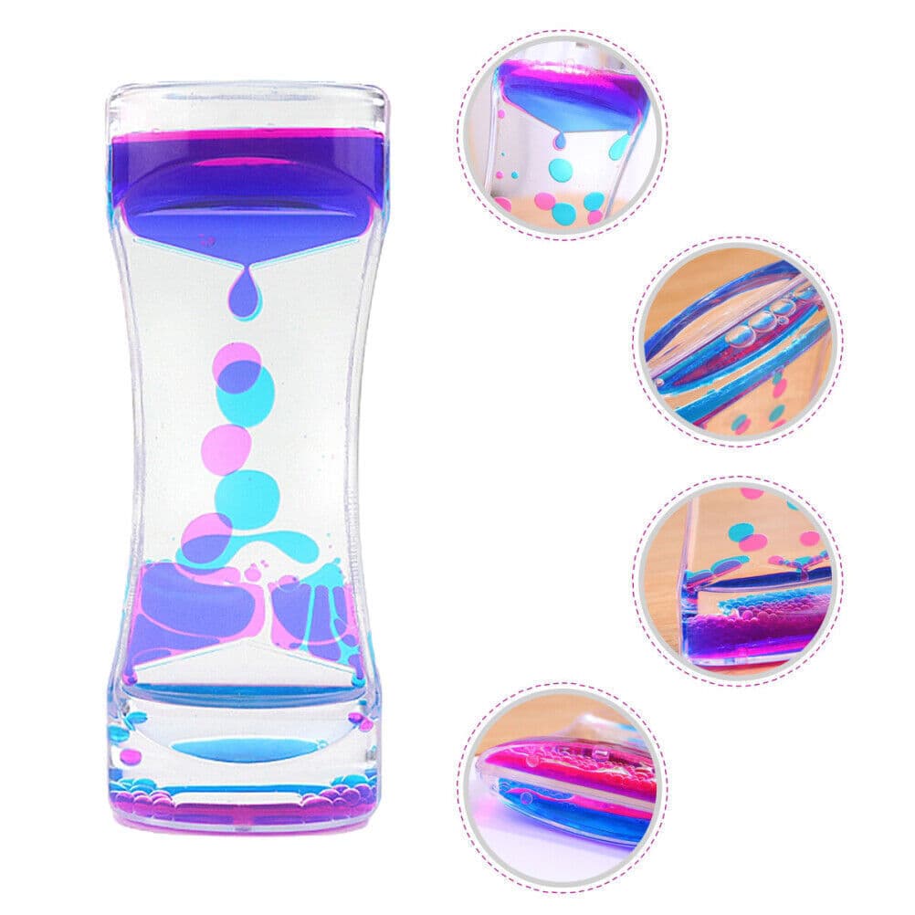 Colorful Liquid Timer Relief Bubble Timer Oil Hourglass Fidget Toys Anxiety Toy
