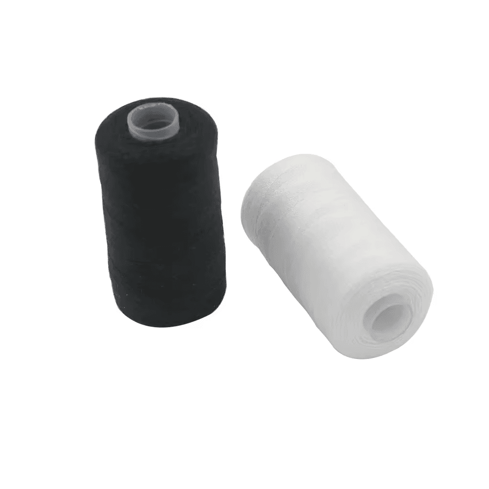 2Pcs 500M Sewing Thread Polyester Thread Set Strong and Durable Black White Sewi