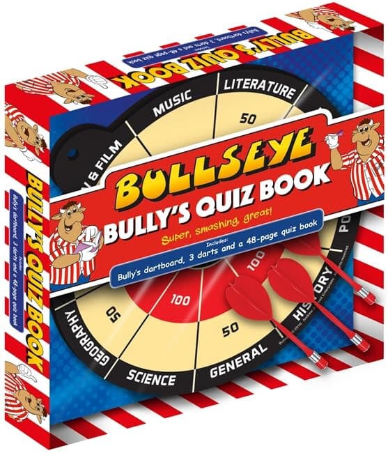 BULLSEYE:  Bully's Quiz Book With Magnetic Dart Board and Quiz Book