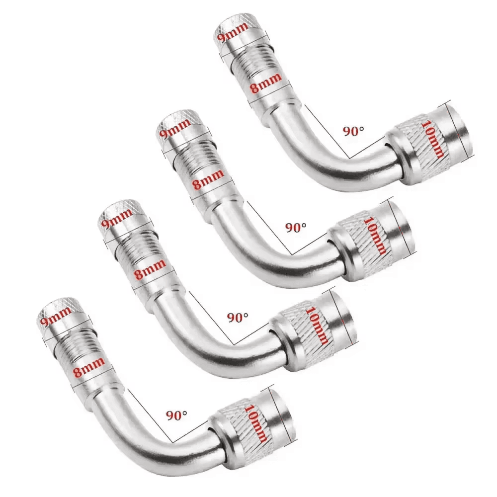 45 - 135 Degree Tyre Valve Adapter Extension Bent Motorcycle Car Truck Bike Tube
