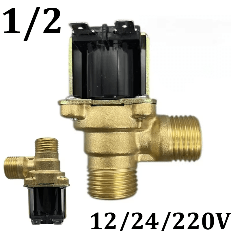 Brass Solenoid Valve DN15 G1/2 NC Type Electric Water Inlet Valve with Filter fo