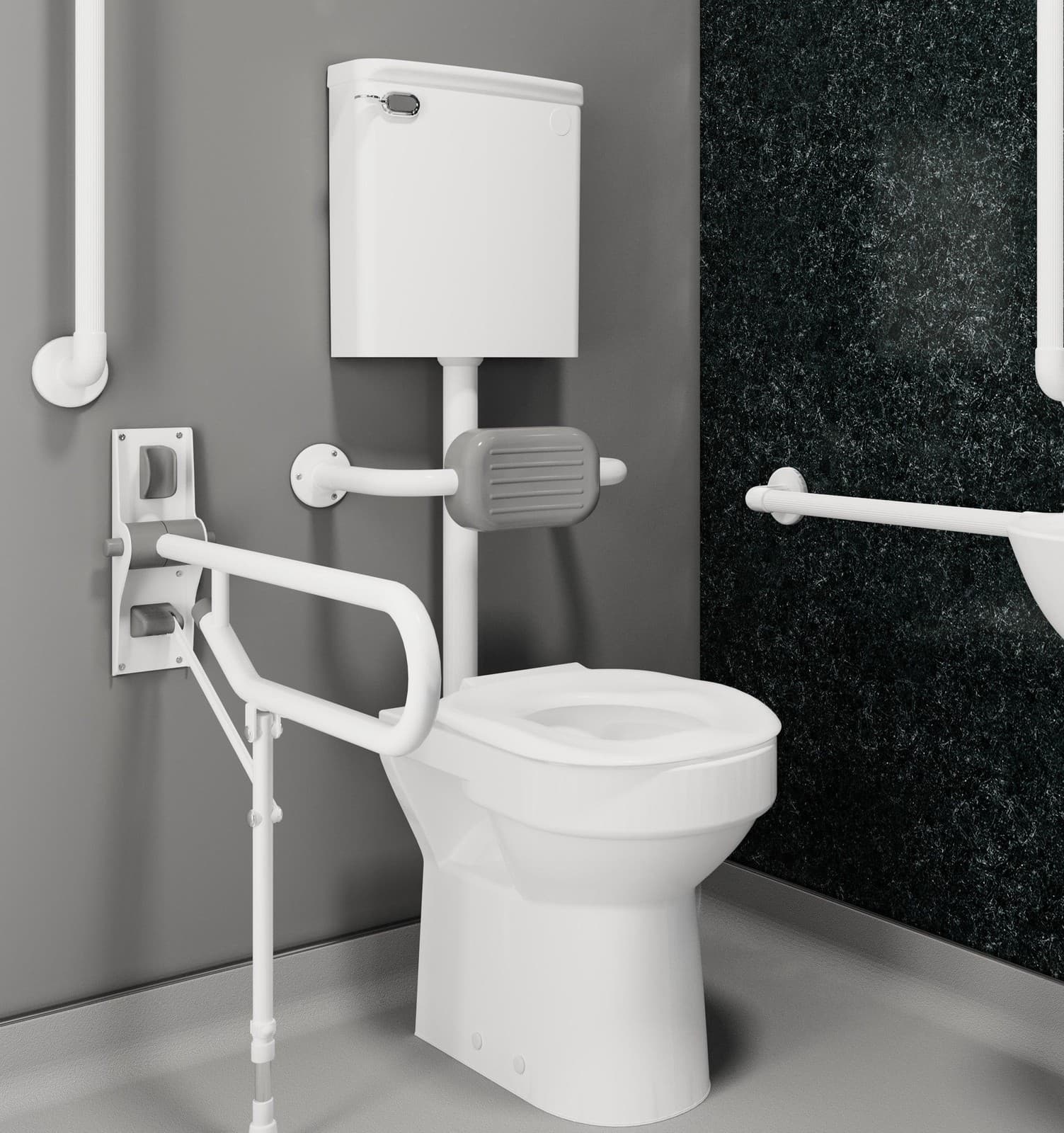 AKW Low Level Std Doc M Pack with TMV3 Mixer Tap Fluted Blue  Doc M Packs