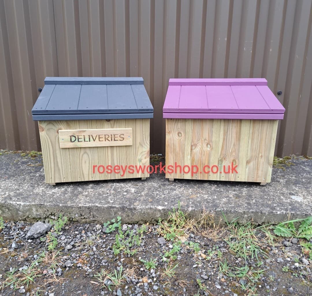 Doorstep Wooden Grocery Box. Porch Milk / Bread/ Eggs Delivery Box