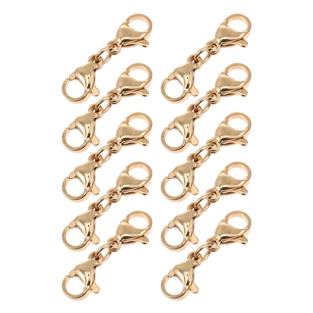 30Pcs Stainless Steel Lobster Clasps DIY Jewelry Bracelet Buckle DIY Bag Buckles