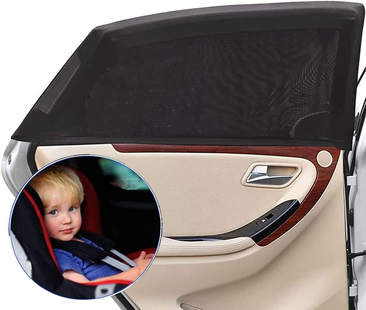 Car Window Shades For Baby| UV Sun Protection For Adults and Pets| Fits Most Cars
