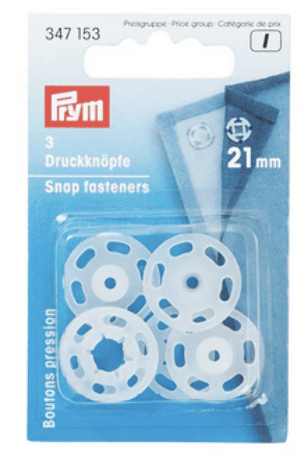 Galedi Pins – Transparent 15mm Plastic Sew-On Snap Fasteners| 6 Pack