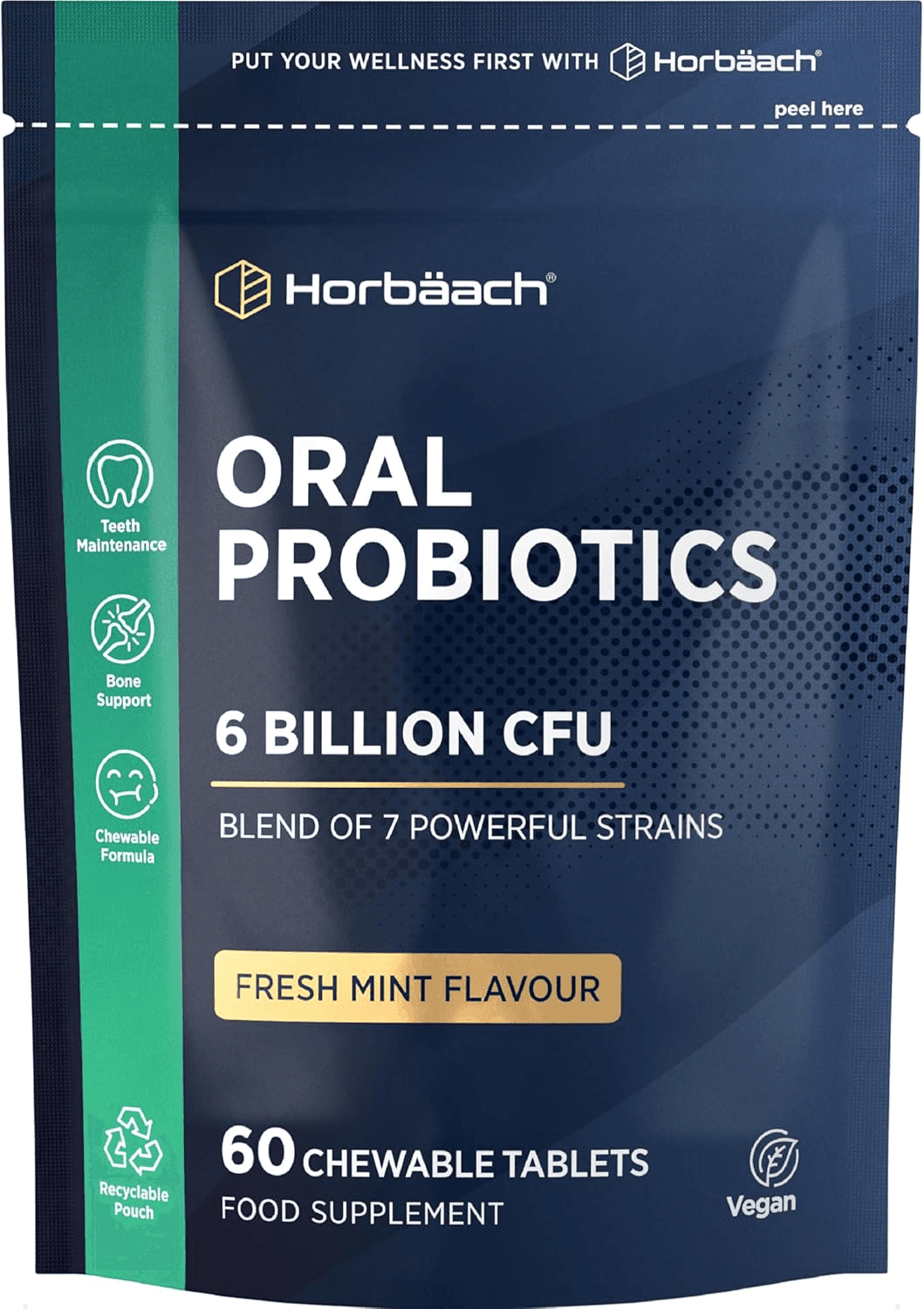 Oral Probiotics for Mouth 6 Billion CFU | Advanced Dental Biotics for Adults | 7