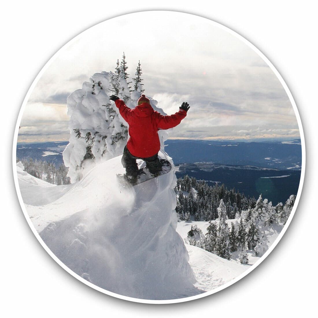2 x Vinyl Stickers 25cm - Snowboard Jump Mountains Snow Cool Gift #12457