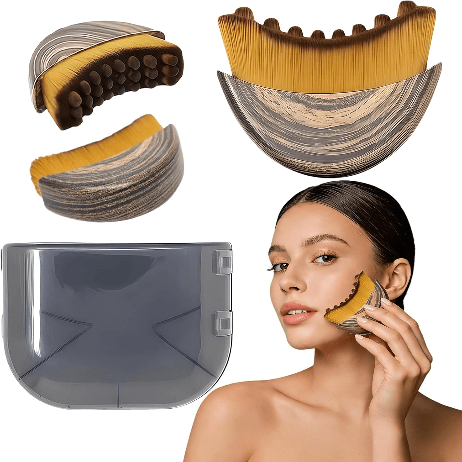 Lymphatic Drainage Massager for Face| Lymphatic Contour Face Brush| Jawline Scul