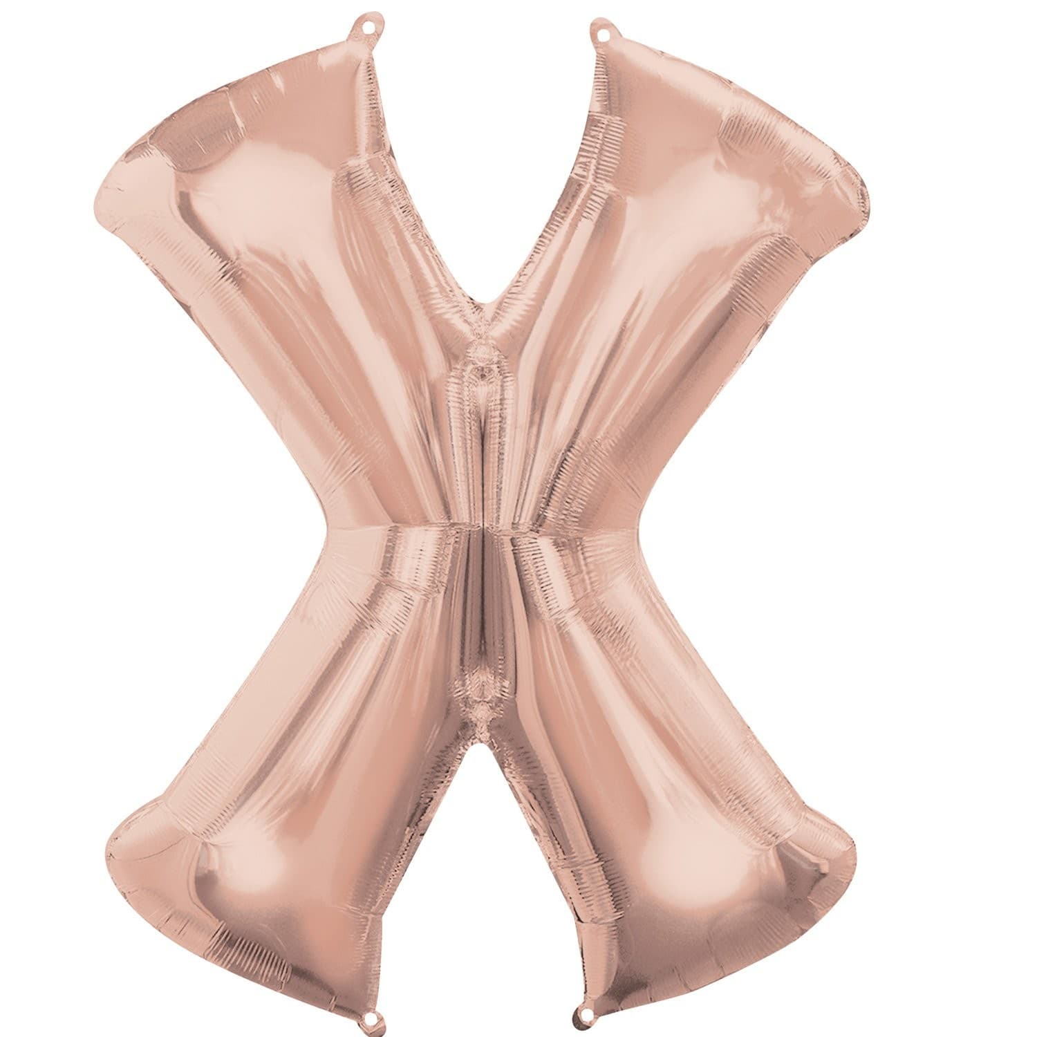 Amscan 3658701 Supershape Letter 'X' Rose Gold