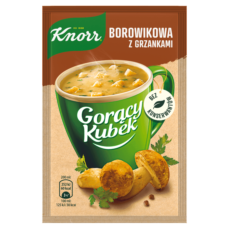 8712100868054 Knorr Gorący Kubek Borowikowa z grzankami 15 g UNILEVER