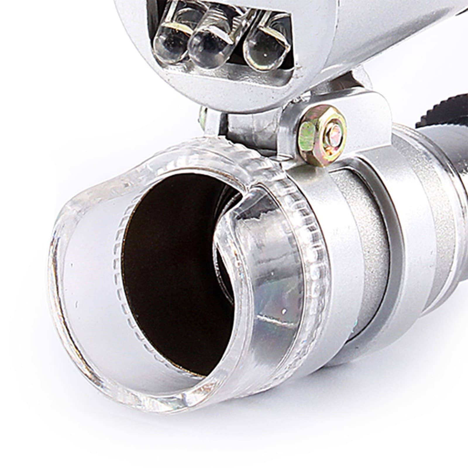 Mini 60X Pocket Microscope Jewelry Magnifier Loupe Glass LED UV Light☚ view 2