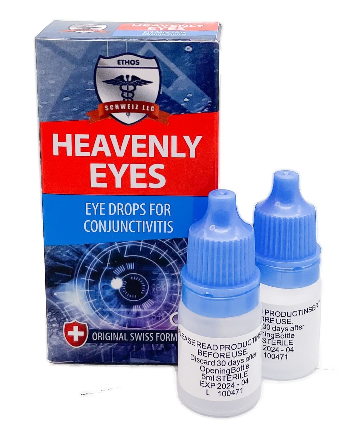 Ethos Eye Drops for Red Eye Infections and Conjunctivitis Heavenly Eyes 2 x 5ml view 2
