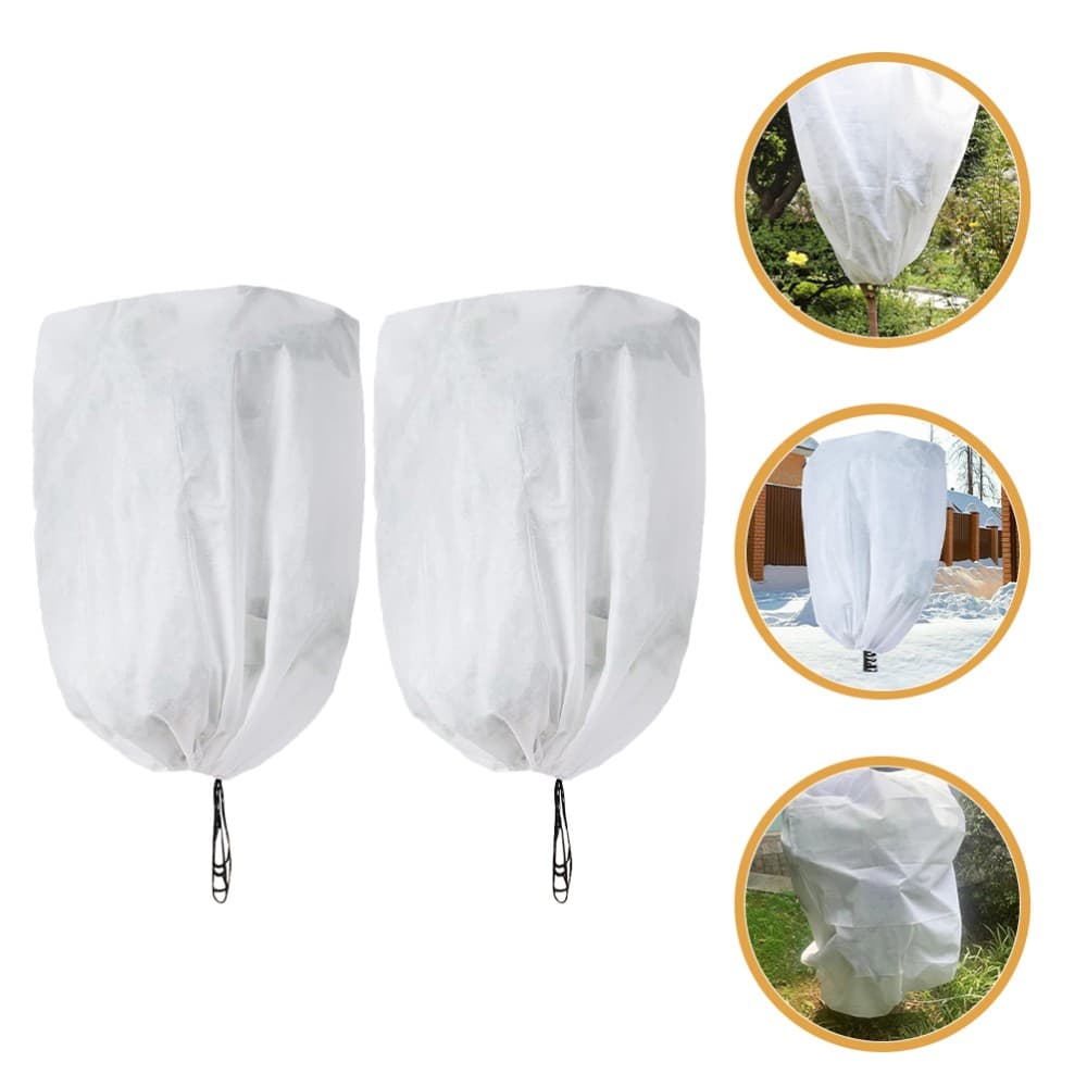 2 Pcs Anti-freeze Protection Bag Plants Cover Protectors for Winter view 2