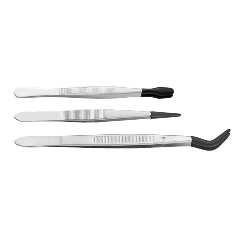 Silicone Head Tweezers Stainless Steel Craft Tool For Fine Object Manipulation