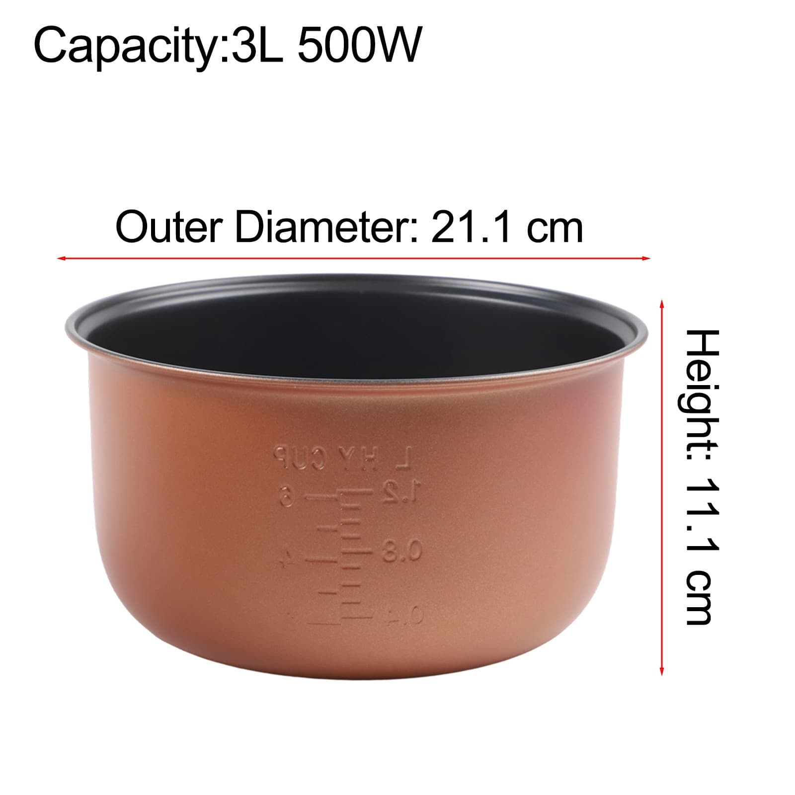 Home Cooking Rice Cooker Non-stick Coating Aluminum Alloy Construction
