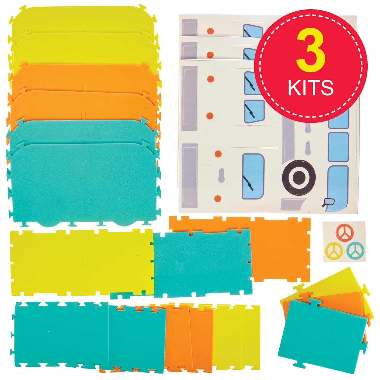 Baker Ross FN071 Camper Van Pencil Pots - Pack of 3| Fun Craft Kits for Kids view 2