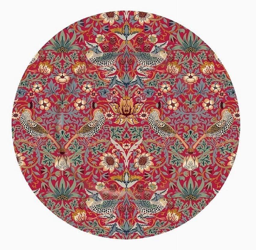 Museum Collection Decorative Tin Enamel Floral Plates - Picnic Party Display