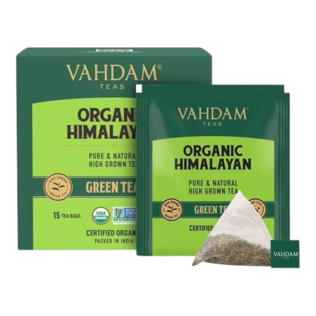 Organic Green Tea 15 Tea Bags Vegan and Certified Pack Of 1
