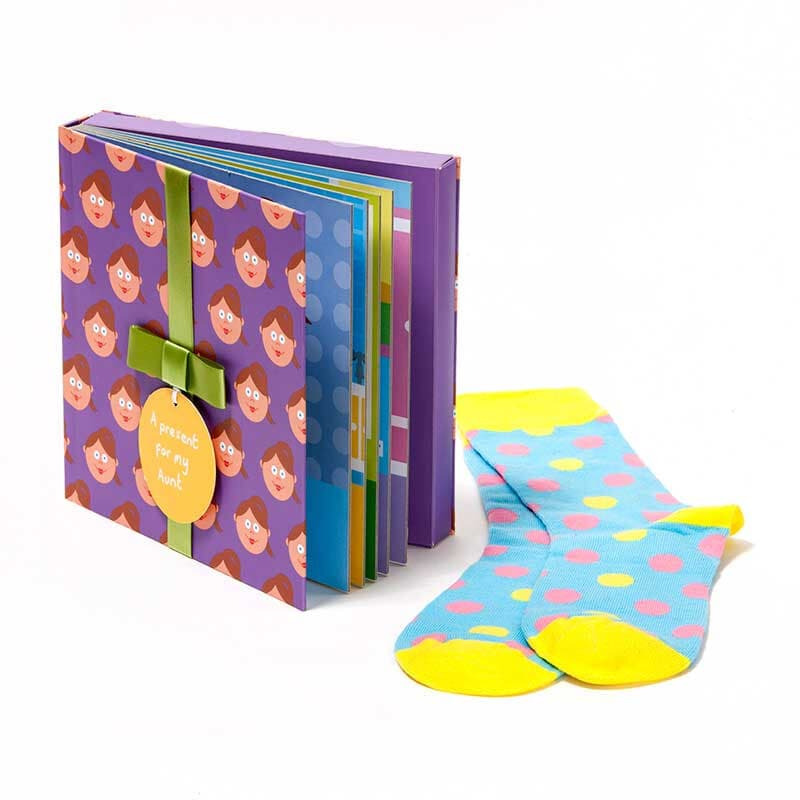 Pooter 'A Present for my Aunt' Hardback Book with a Pair of Socks