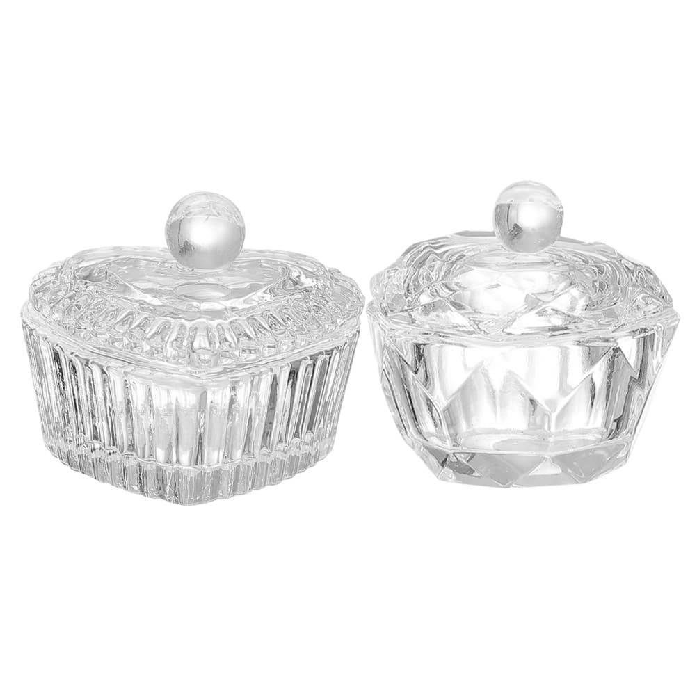 2 Pcs Crystal Nail Art Cup Glass Tumbler Highball Glasses Glassware