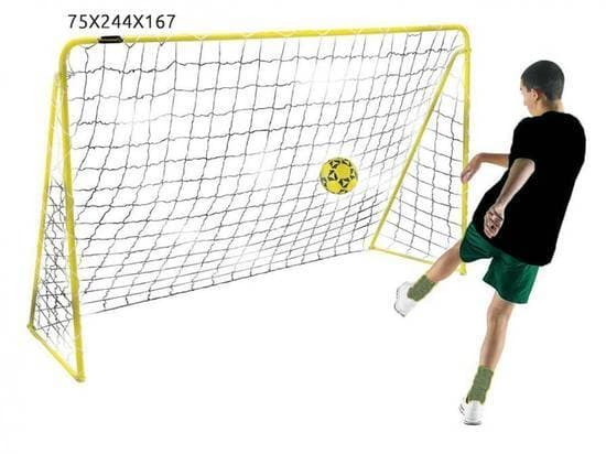 Kickmaster Multipurpose Premier Football Goal with 3-Ply Netting Football - 7ft
