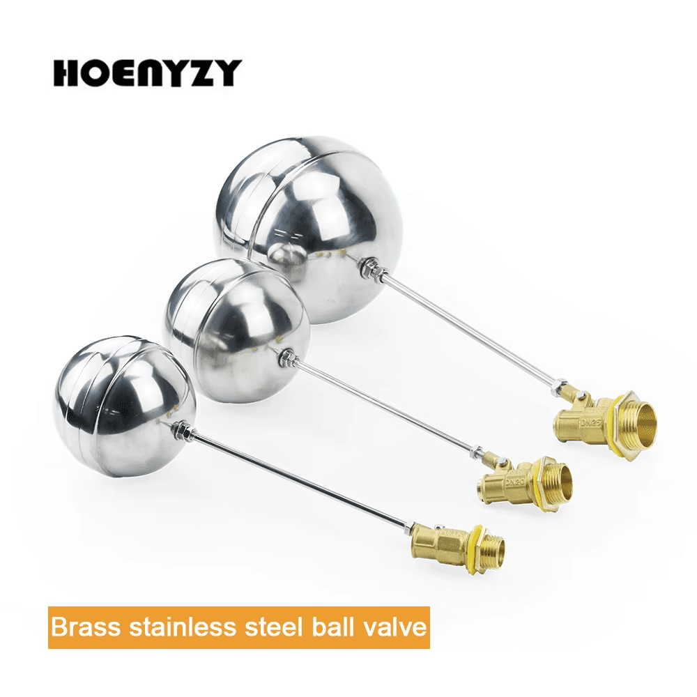 1/2\" 3/4\" 1\" Brass Float Valve Cold and Hot Water Tank Floating Ball Valve SS201