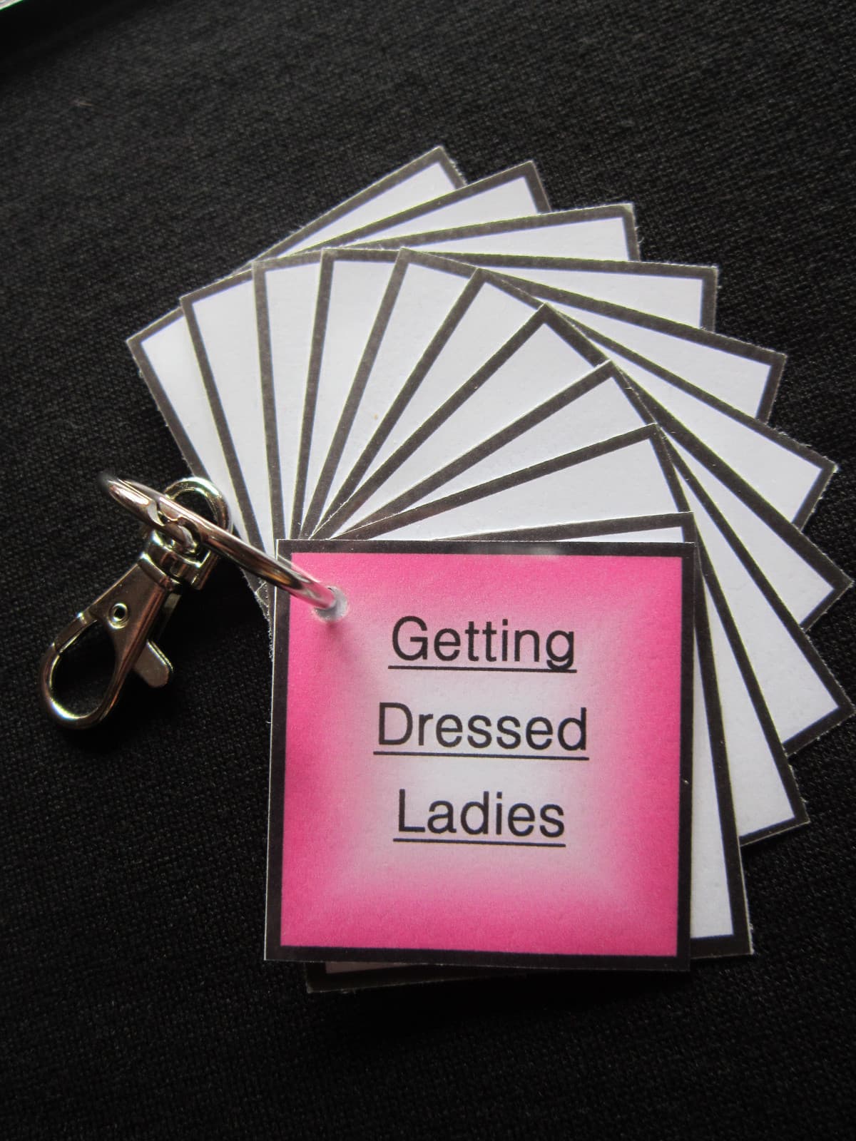Getting Dressed Ladies Cards -  Memory or Speech Loss/Autism/Dementia/Alzheimers