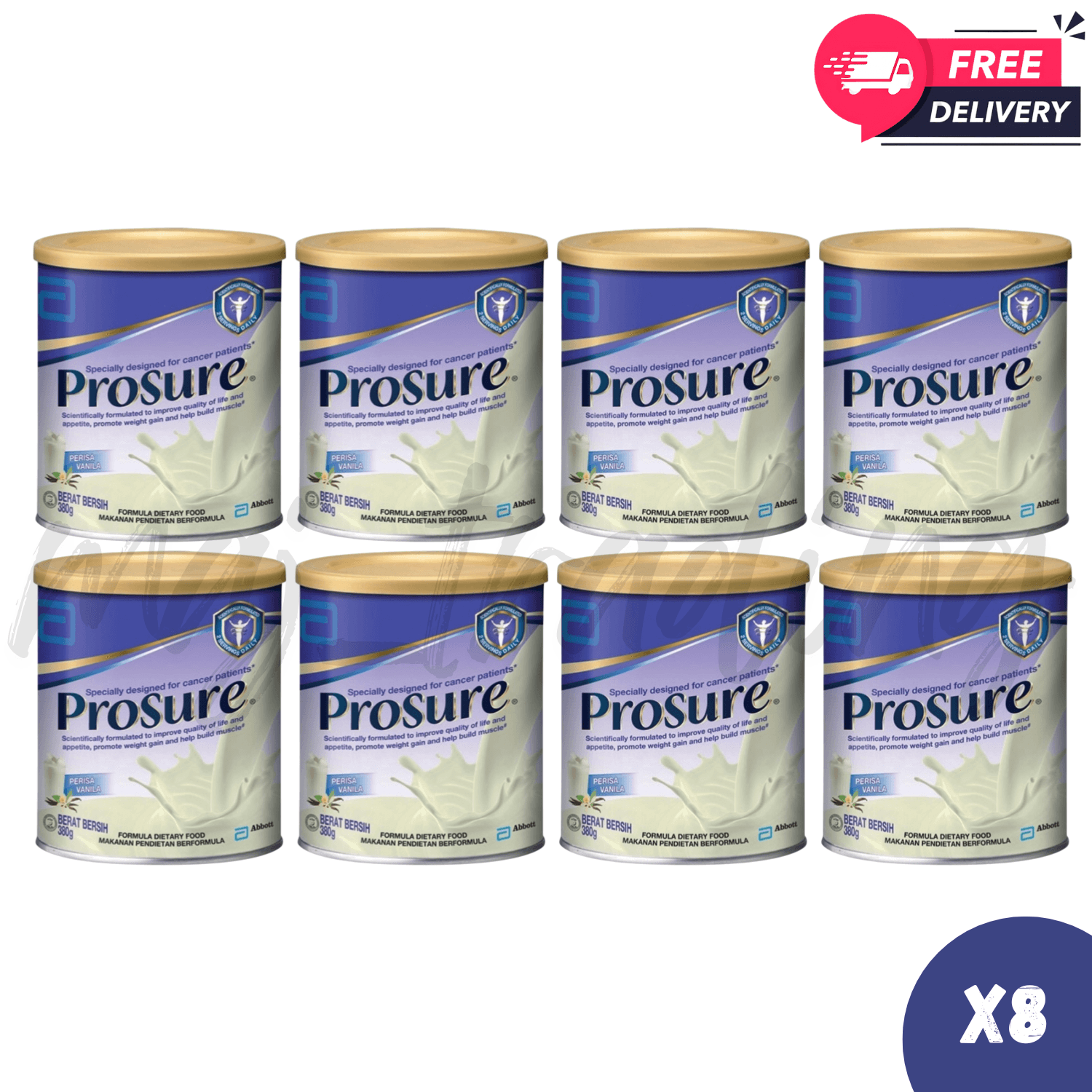 8x Abbott Pro sure Milk (High Protein| Prebiotic and EPA) 380g Free DHL Express