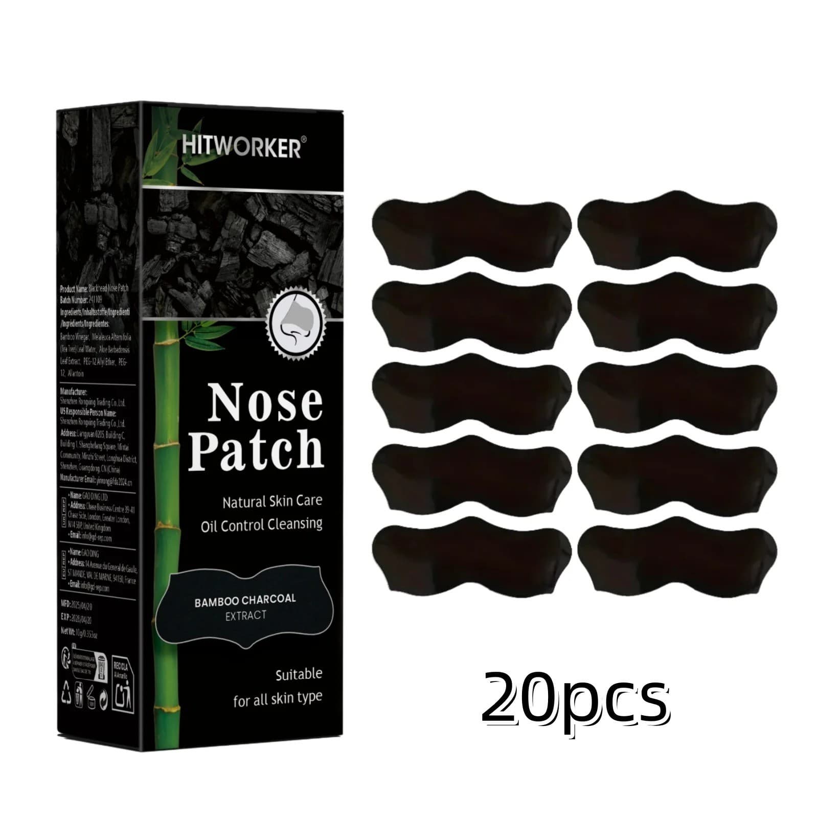 Alcohol Free Nose Pore Strips Blackhead Remover Cleaning Patches Oil Control