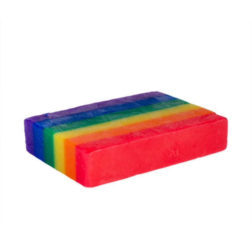 Striped Rainbow Design Soap Fabulous Bright Vibrant Colours Soft Candy Scent view 2