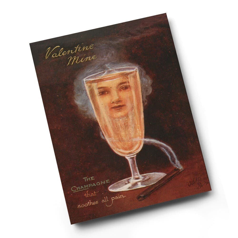 A4 PRINT - Vintage Valentine - The Champagne| That Soothes All Pain